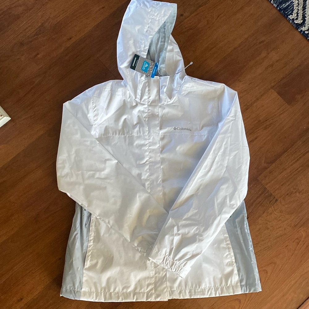 Colombia Waterproof White Jacket - XL